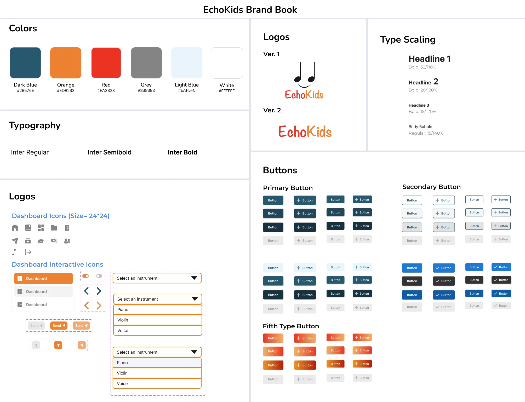 EchoKids Design System and Color System